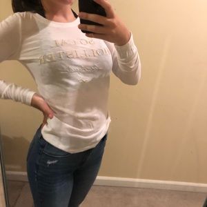 white long skeeve tee